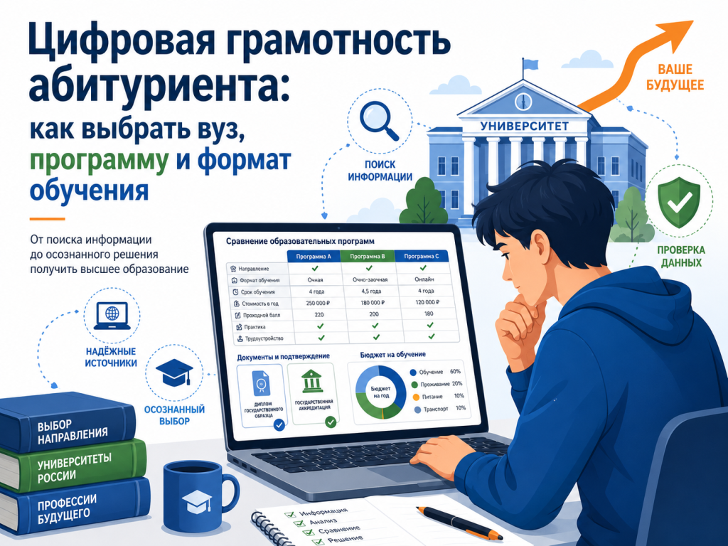 Цифровая грамотность абитуриента: навигатор по высшему образованию